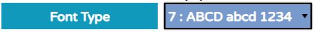 Settings select email font type