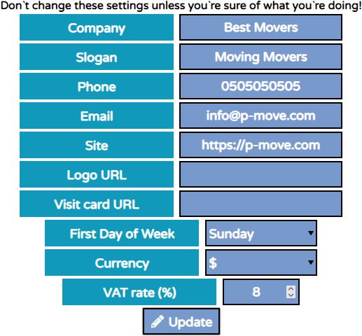 Global Site Configuration Settings