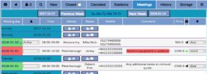 Observe and schedule field agents meetings in main work space tab