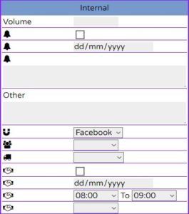 Filling Internal part of moving order quote