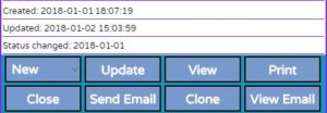 Order management - view, update, print, send email, clone, view email