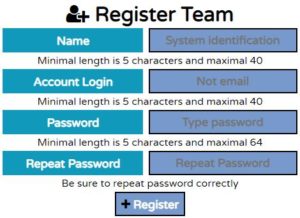 Register new porter team in the system